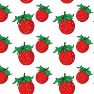 Strawberry pattern on transparent background