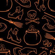 Halloween vector seamless pattern