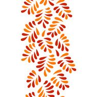 Black and white leaves seamless pattern vector N2