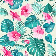Tropical flower pattern N6