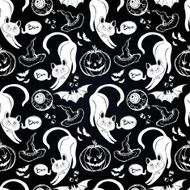 Seamless Halloween pattern N14