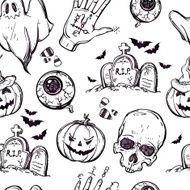 Seamless Halloween pattern N16