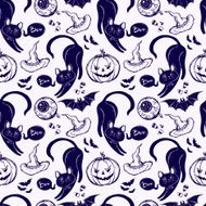 Seamless Halloween pattern N17
