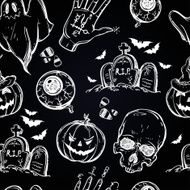Seamless Halloween pattern N18