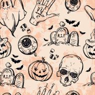 Seamless Halloween pattern N19