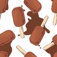 Hand drawn popsicle seamless pattern in vector N2