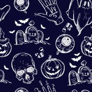 Seamless Halloween pattern N20