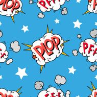 Seamless pattern comics boom design vector illustration