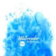 Abstract blue vector watercolor background for your design N3