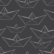 Vector paper ship pattern