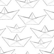 Vector paper ship pattern N2