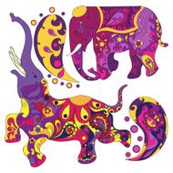 Vector decorated Indian Elephant