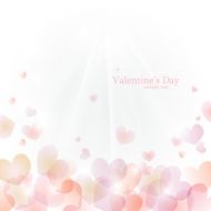 Vector background to Valentine&#039;s Day with hearts