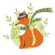 Funny foxy with scarf
