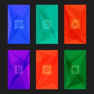 Abstract geometric backgrounds with monograms Letters G-L N2