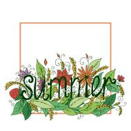 Summer lettering on chalkboard background N2