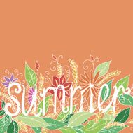 Summer lettering on chalkboard background N3