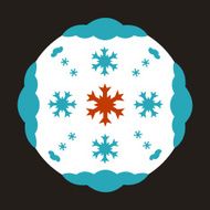 Vector Retro Snowball Illustration