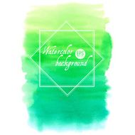 Vector green abstract hand drawn watercolor background for your design N9