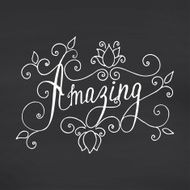 Amazing lettering Floral hand drawn N2