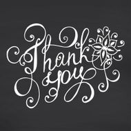 Thank you lettering Floral hand drawn N2