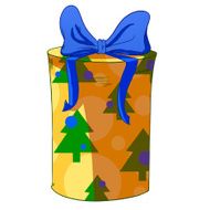 Christmas cylinder gift box