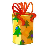 Christmas cylinder gift box N2