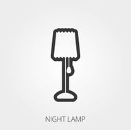 Simple Household Web Icons Night lamp