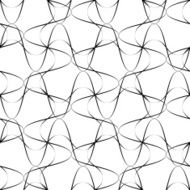Black and white seamless pattern wave line style