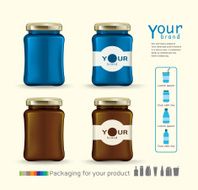 Jam bottle design for your product vector N2