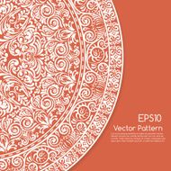 Vector white pattern on red background