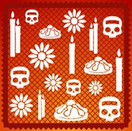 Day Of The Dead Texture Print - Illustration N3