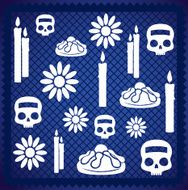 Day Of The Dead Texture Print - Illustration N4