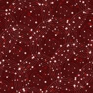 Vector fabric circles seamless pattern background with hand draw N14