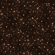 Vector fabric circles seamless pattern background with hand draw N15