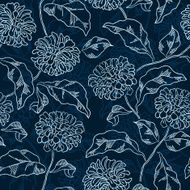 Seamless floral pattern with chrysanthemums Vector N4