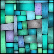 Bright and colourful stained galss window