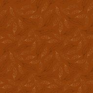 White feathers on brown background Seamless vector pattern