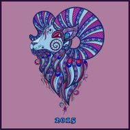 Ornamental decorative symbol of the new year N5