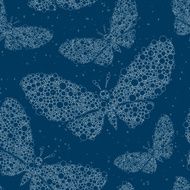 butterfly vector seamless pattern background