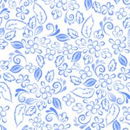 floral watercolor pattern flowers and leaf
