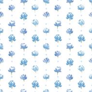 hand drawn watercolor flowers seamless pattern N4