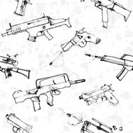 Shooting pistols and guns war background N2