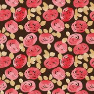 watercolor roses seamless vector pattern