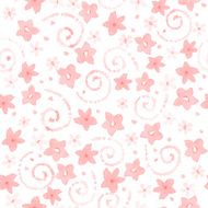 little cute watercolor flowers seamless pattern