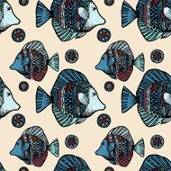 Beautiful graphically ethnic fish