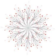 Circular pattern of watercolor vector plants N2
