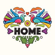 Home Amate Heart Print - Illustration