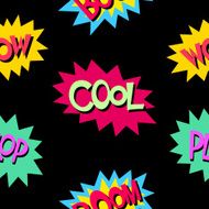 Seamless pattern comics boom design vector illustration N4