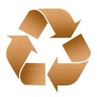 Recycling Symbol Wood Texture